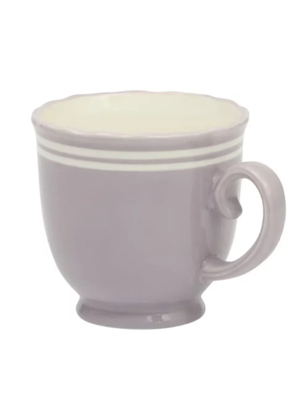The Pioneer Woman Home Purple Floral Farmhouse Style Ceramic Coffee Mugs Set